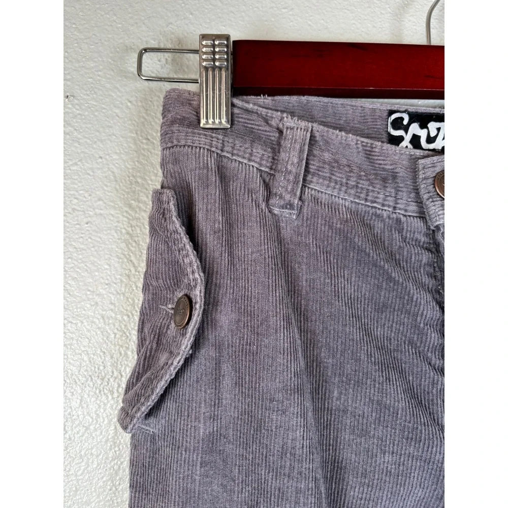 Vintage Y2K‎ SR7 Gear Seven Collection Gray Corduroy Cargo Pants Size 10 Kids